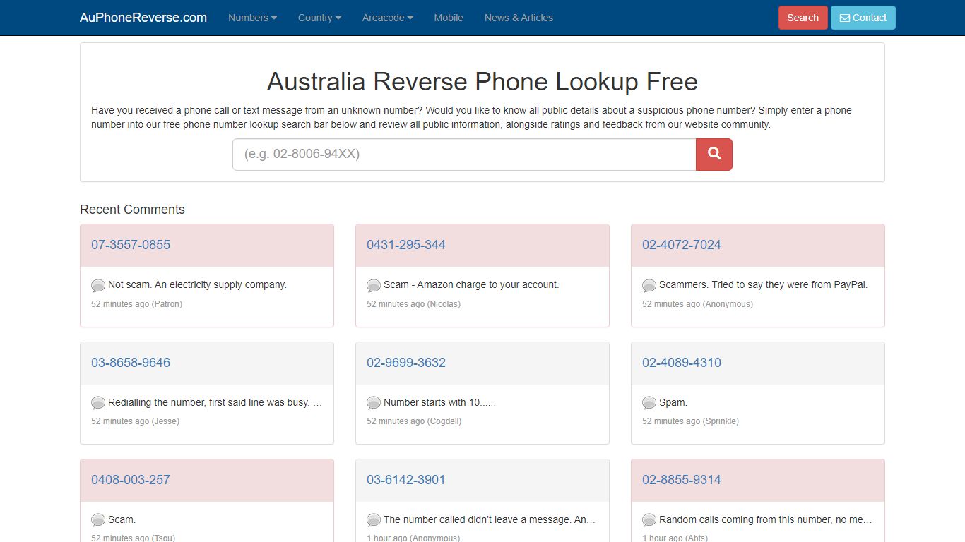 Australia Reverse Phone Lookup Free | auphonereverse.com